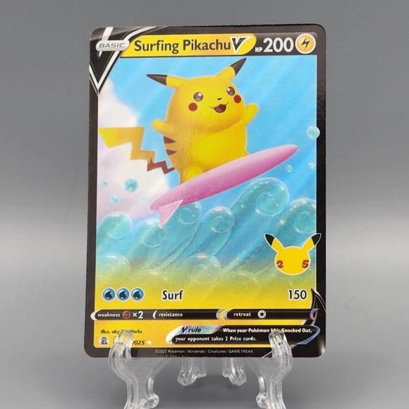 Pokemon Other - Pokemon Surfing Pikachu V - Celebrations - Modern Classic Trading Card